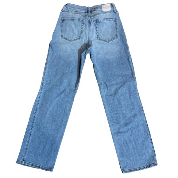 Hollister High Rise Dad Jeans Distressed Light Wash Blue Size 9R 29X31 Americana - Picture 4 of 10